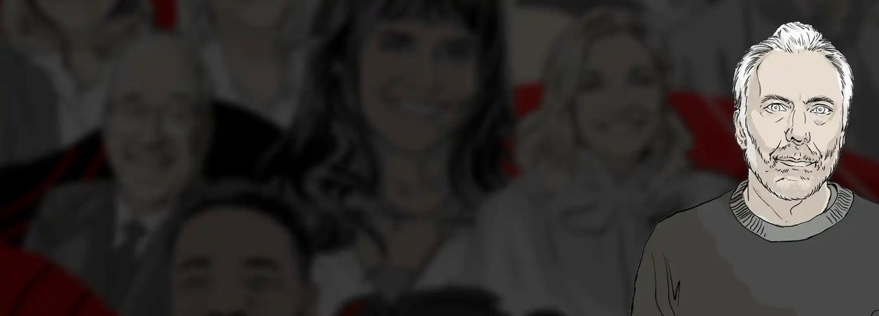 Drawing image of Brendan Murphy as part of the 2026 UC foundation mural