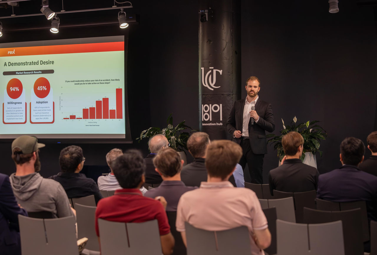 Clifford presenting at Demo Day