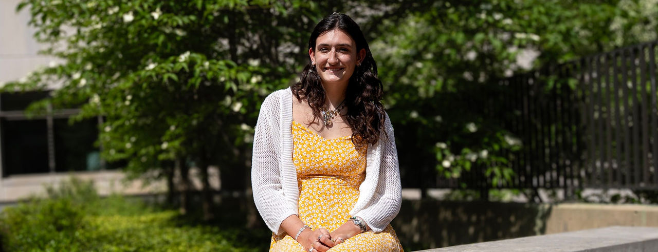 Allison Korniak outside on the University of Cincinnati campus