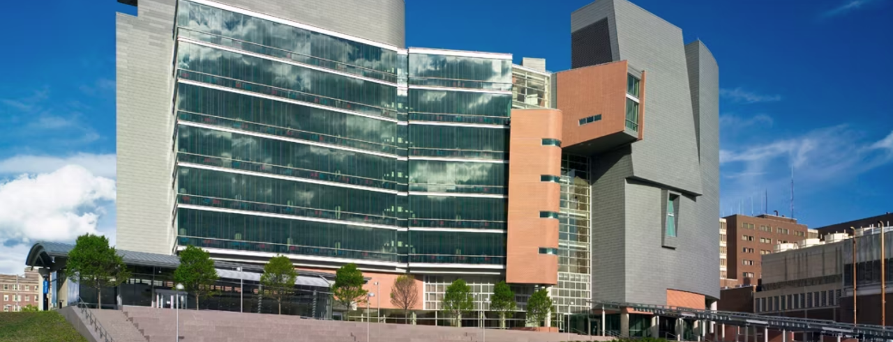 Exterior of the College of Medicine's CARE/Crawley Building. 