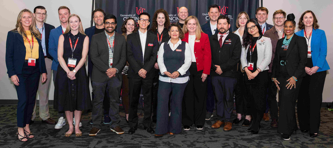 Analytics Summit speakers along with center staffers.