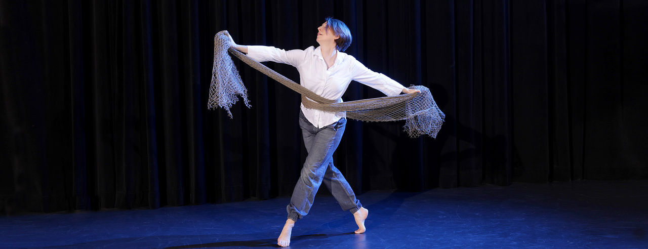 A photo of new CCM faculty member Megan Flynn dancing. Photo/Peter Yesley