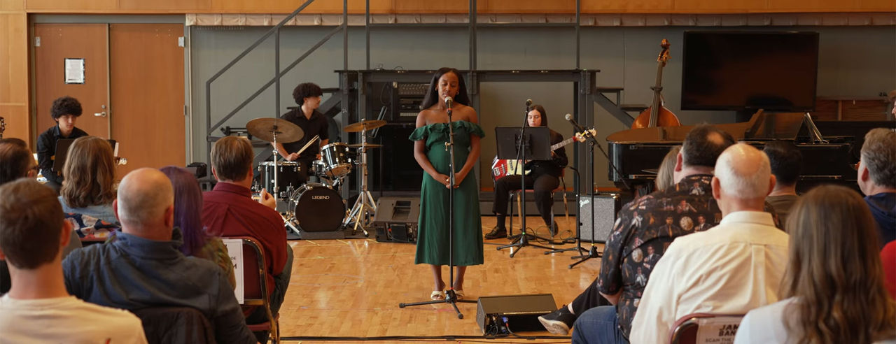 Nyla Thomas performance as part of the CCM Jam Band event.