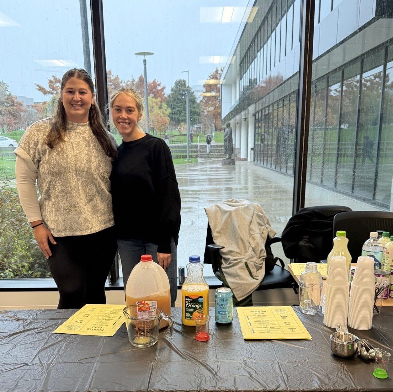 Students at mocktail event