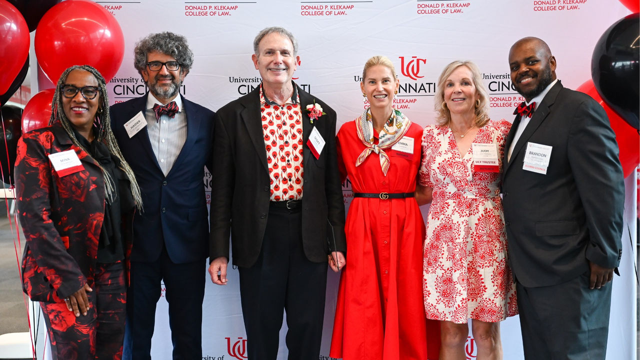 UCKlakamp Law 2026 Distinguished Alumni honorees, Dean Hamoudi and Alumni Board president Brandon Craig