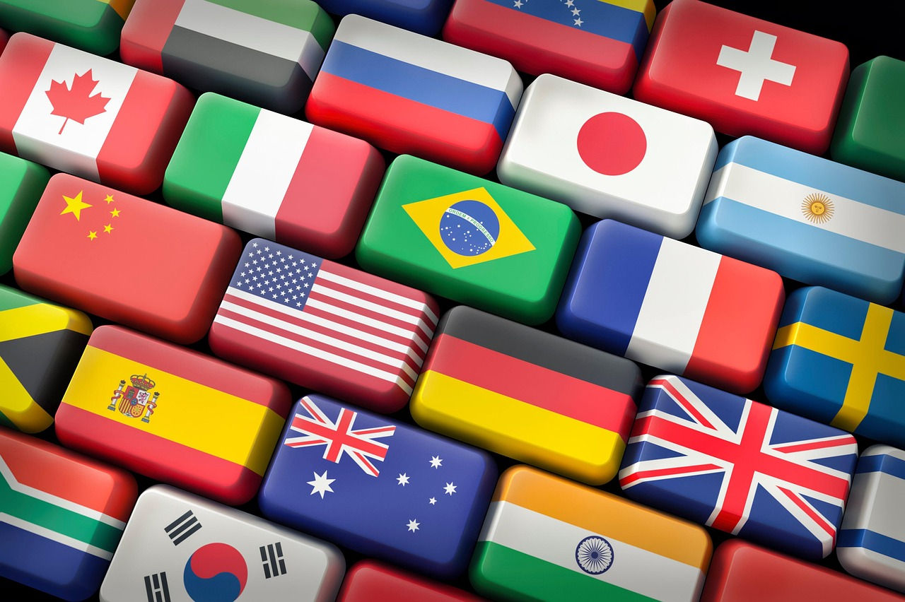 Flags from around the world.