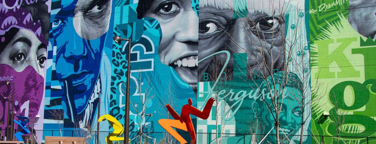 The largest continuous mural in Ohio.