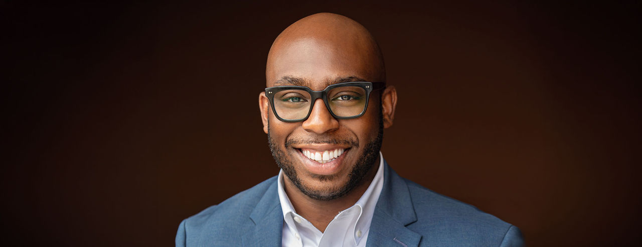 A portrait of CCM alumnus Chandler Johnson. Photo/Curtis Brown.
