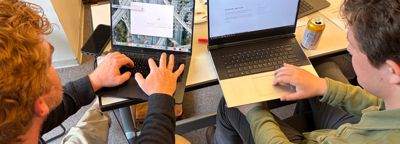 Faculty working on their computer during the workshop