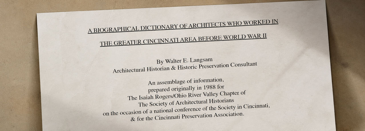 first page of the biographical dictionary of architects. 