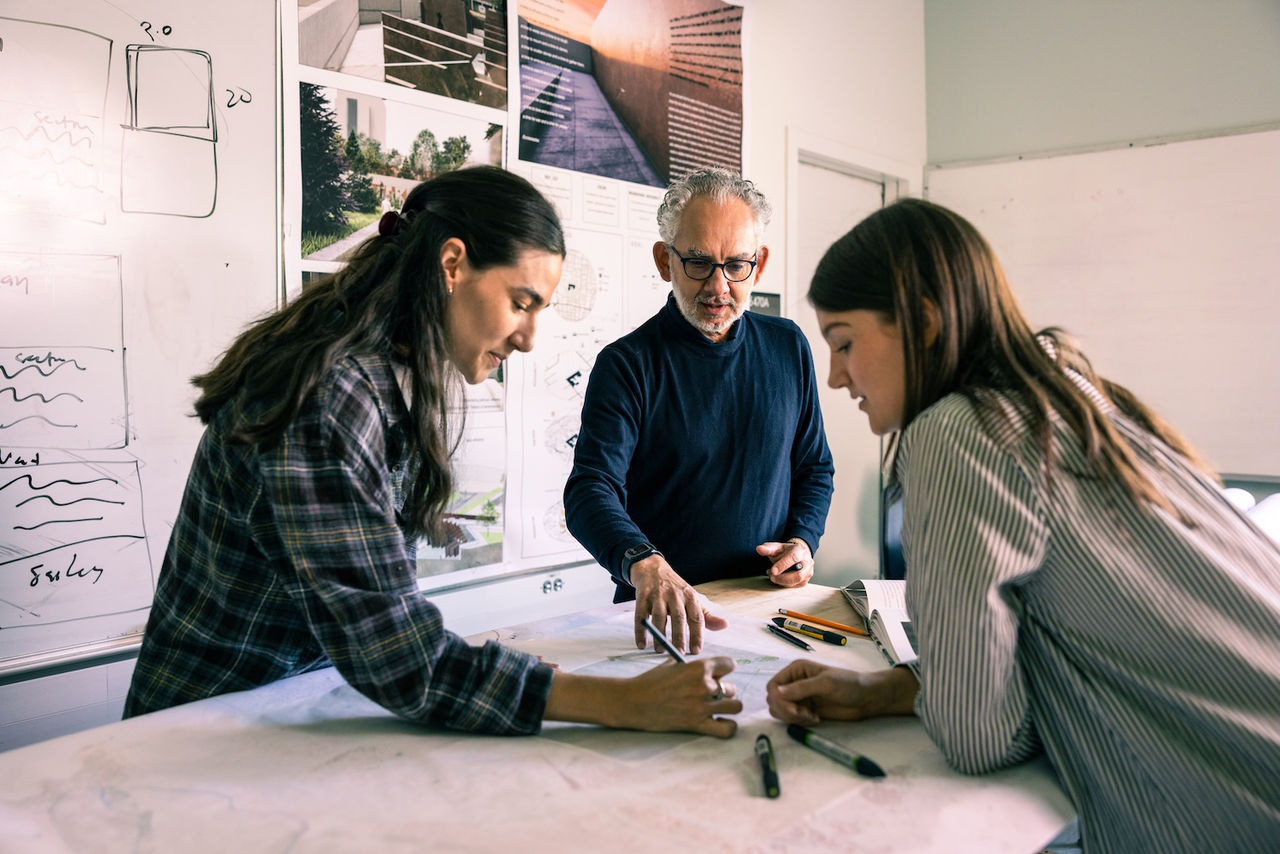 UC students on co-op working in an architecture studio