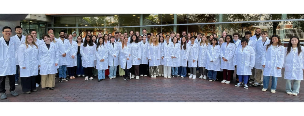 New doctoral students during the College of Medicine's new graduate student orientation 