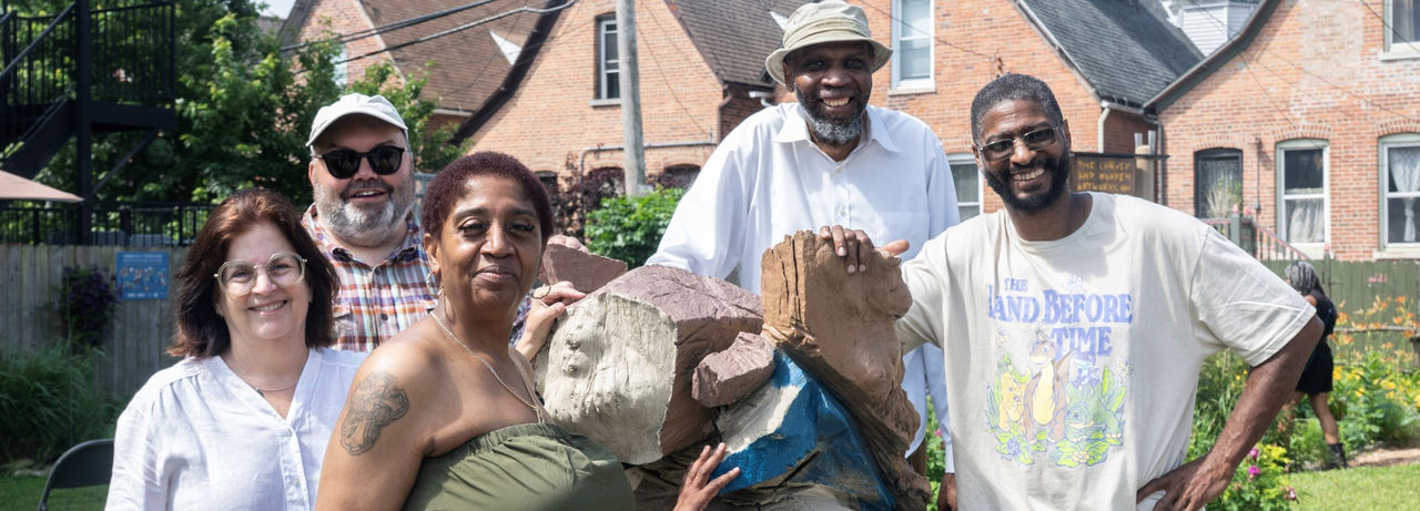Yetta Star posing for a photo at the Cultural Preservation at Chicago's Oakland Museum & Garden. 