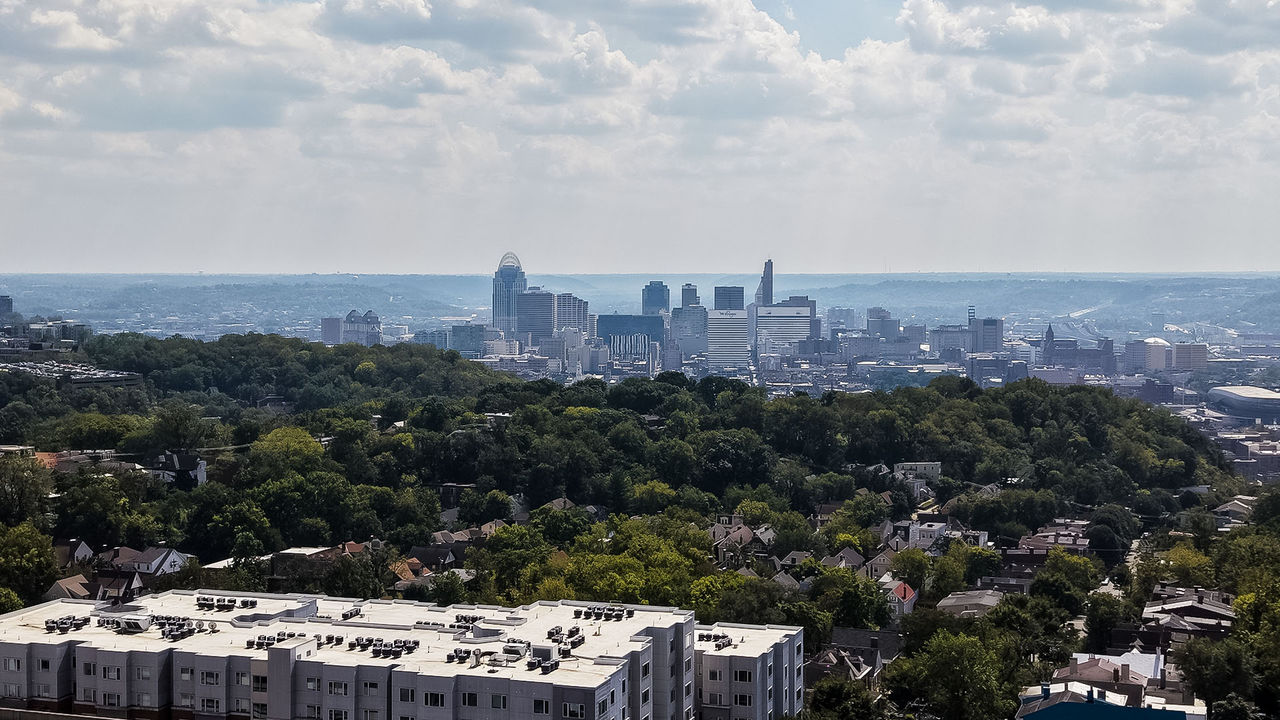 Daytime shot of Uptown Campus skyline