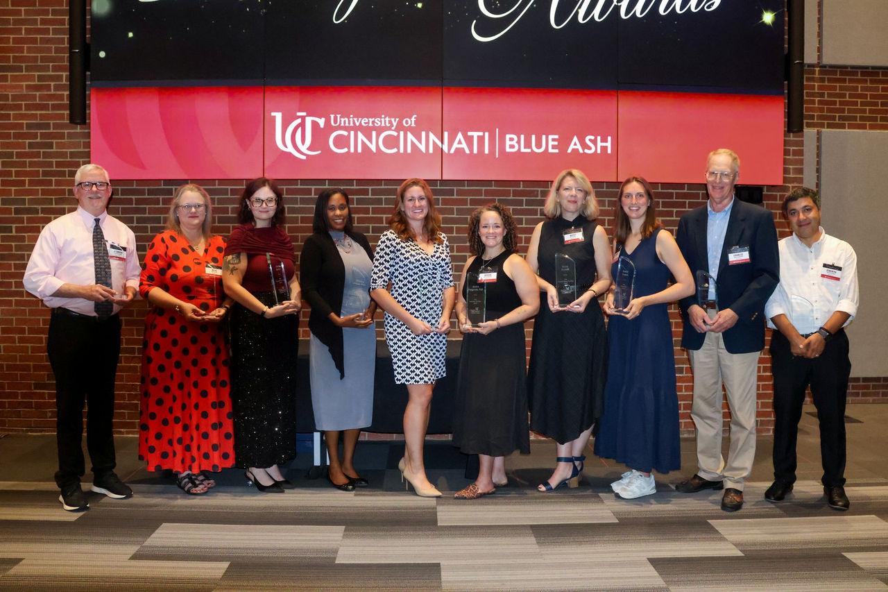 Winners of the 2026 Distinguished Awards stand together for a group photo