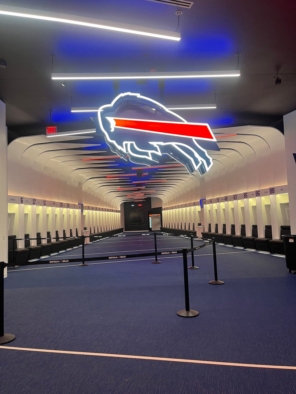 Inside the Buffalo Bills' locker room at the new Highmark Stadium
