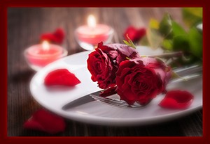 Plate of roses image