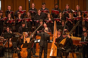 Director of Choral Studies Earl Rivers conducting Monteverdi's 'Vespers of 1610'