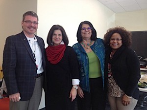 Provost Davenport with staff from UCIT.