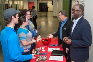 Terence Harrison meets students