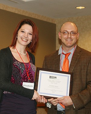 Liz Maher with professor Todd Callais 