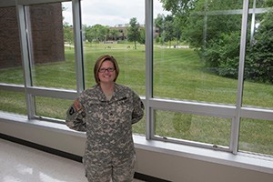 Marci Metcalf, veteran posed at University of Cincinnati Clermont Campus Wednesday June 17, 2015. UC/Joseph Fuqua II