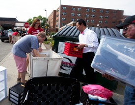 President Ono in Helping Hands photo