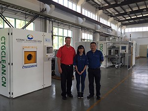 CTG CEO Barney Bosse, Chongqing co-op student Ivy and CTG Asia General Manager Enlin (Ned) Zheng at CTG Asia, Suzhou, China