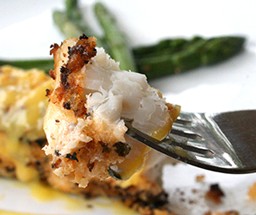 meal portion on a fork