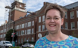 Image of Rebecca Borah, a UC associate professor of English.