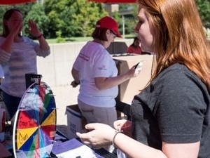 Student playing activity