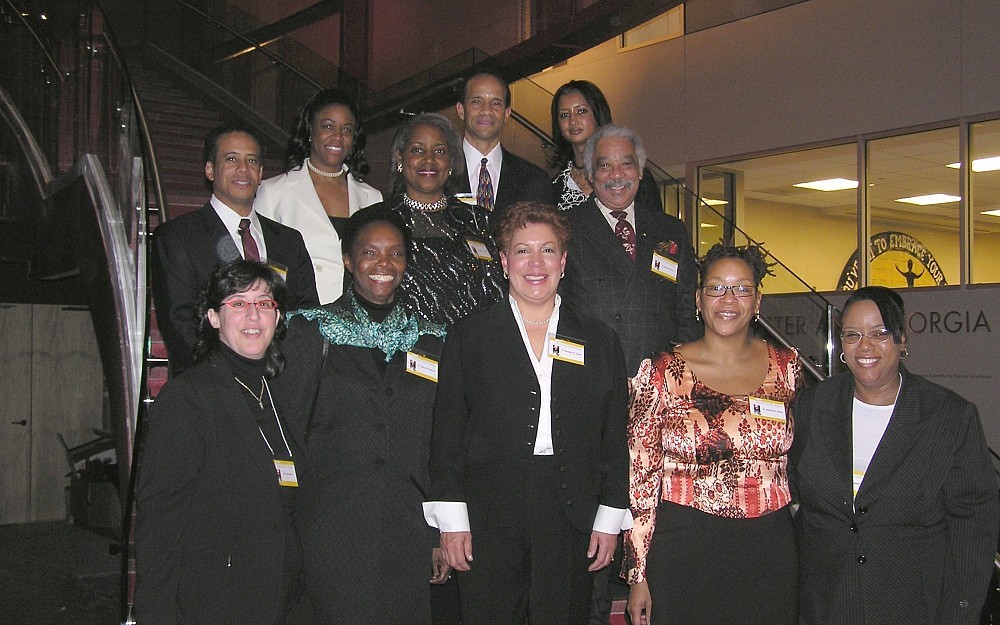 Kenneth Davis, MD, (second row, far right) is showcased in a new National Library of Medicine exhibit.