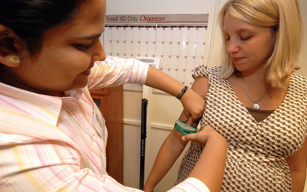 UC researchers will measure body composition via a standard skinfold test to learn more about changes in women's bodies during pregnancy. 