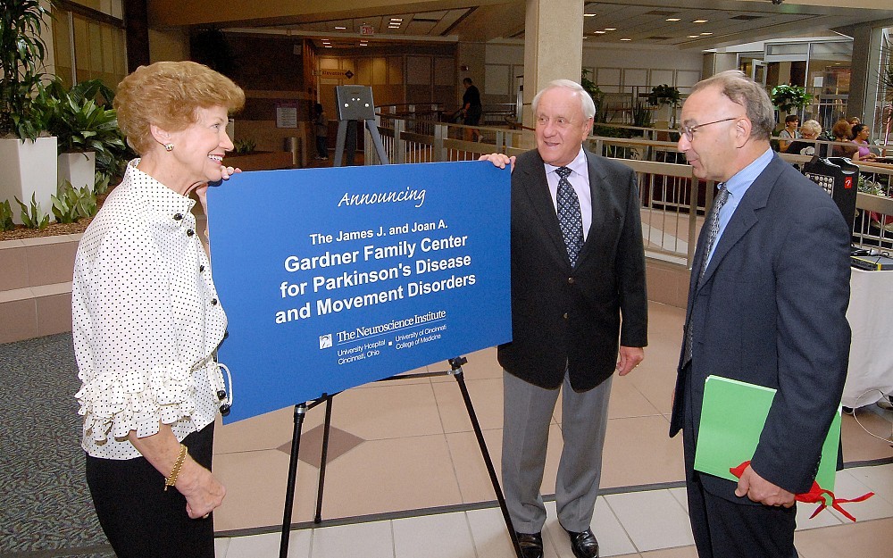 Gardner family with College of Medicine dean David Stern, MD (right)