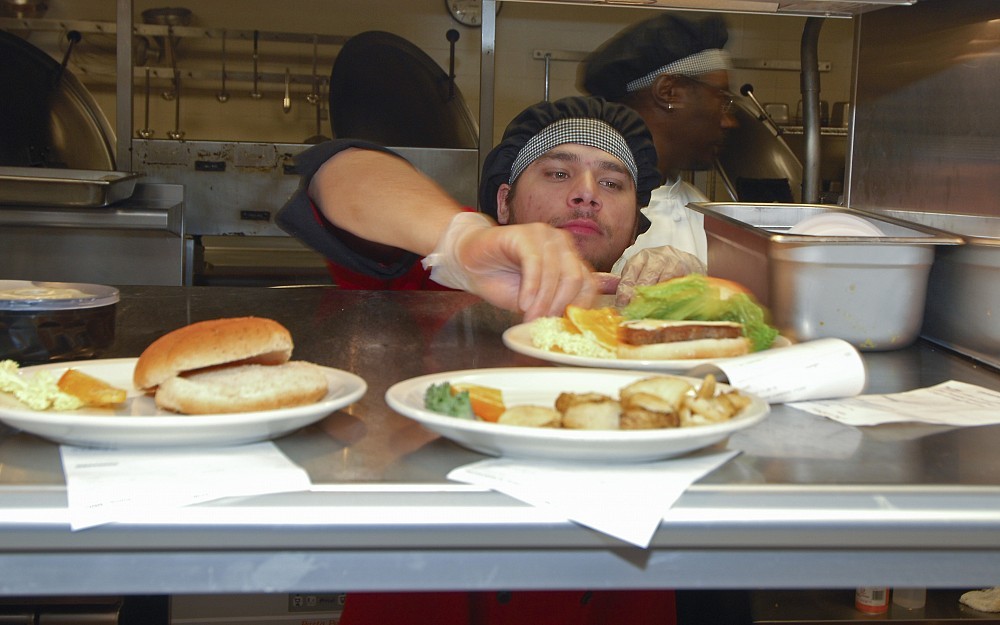 Room service at UC Health University Hospital delivers made-to-order meals to patients within 45 minutes of order placement. 