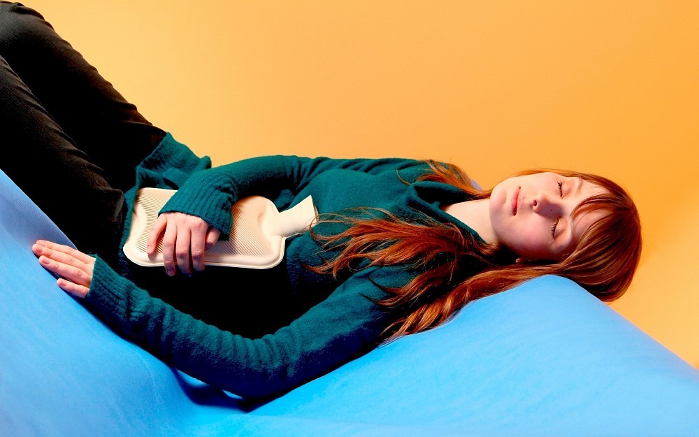A heating pad sometimes provides relief from cramps 