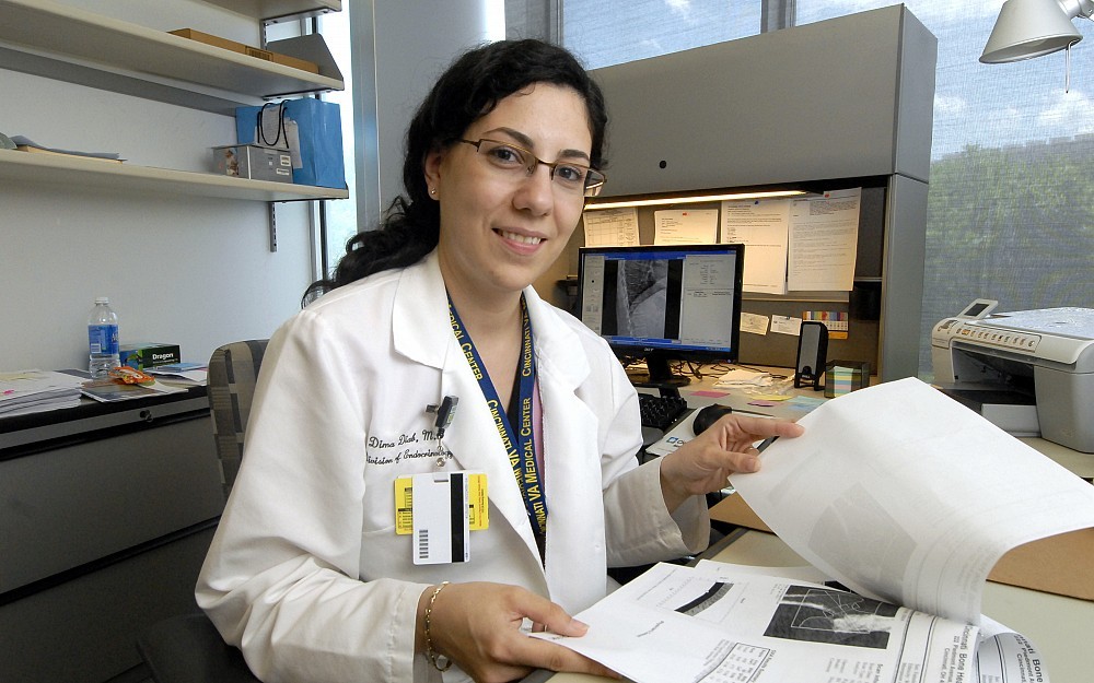 Dima Diab, MD, assistant professor of clinical medicine, at UC's Vontz Center for Molecular Studies.