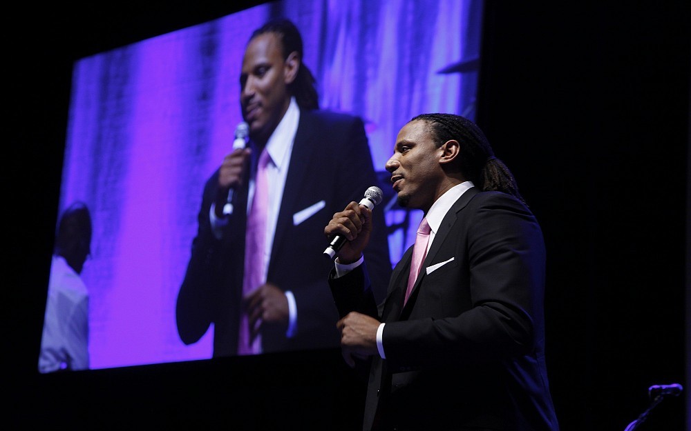 Brian Grant appeared recently at the "Shake It Till We Make It" fundraiser.