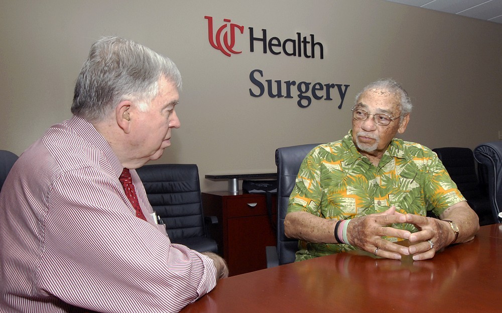 Transplant Patient Clark Beck meets J. Wesley Alexander, MD, the surgeon who performed his kidney transplant in 1972.