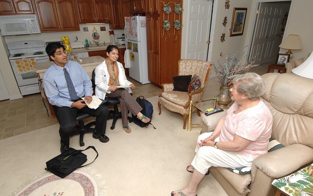 "Tell Me Your Story" is the first time first-year medical students interact with the patient population. It takes place at Maple Knoll Village, a retirement community.