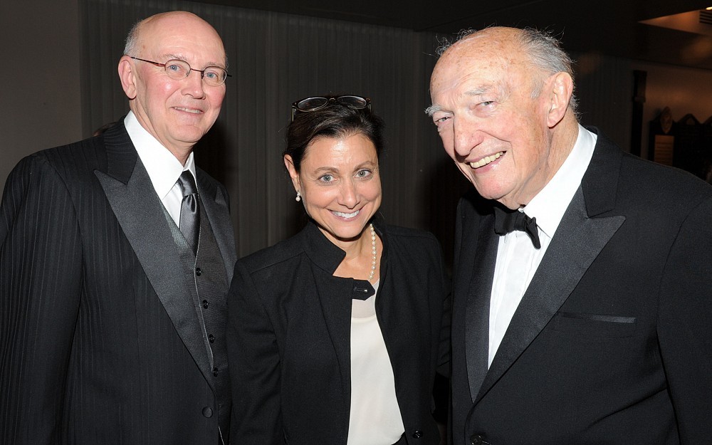 Robert Graham, MD, former Robert & Myfanwy Smith Chair of Family Medicine, Barbara Tobias, MD, current Smith Chair, and Robert Smith, MD, the namesake of the endowed chair. 
