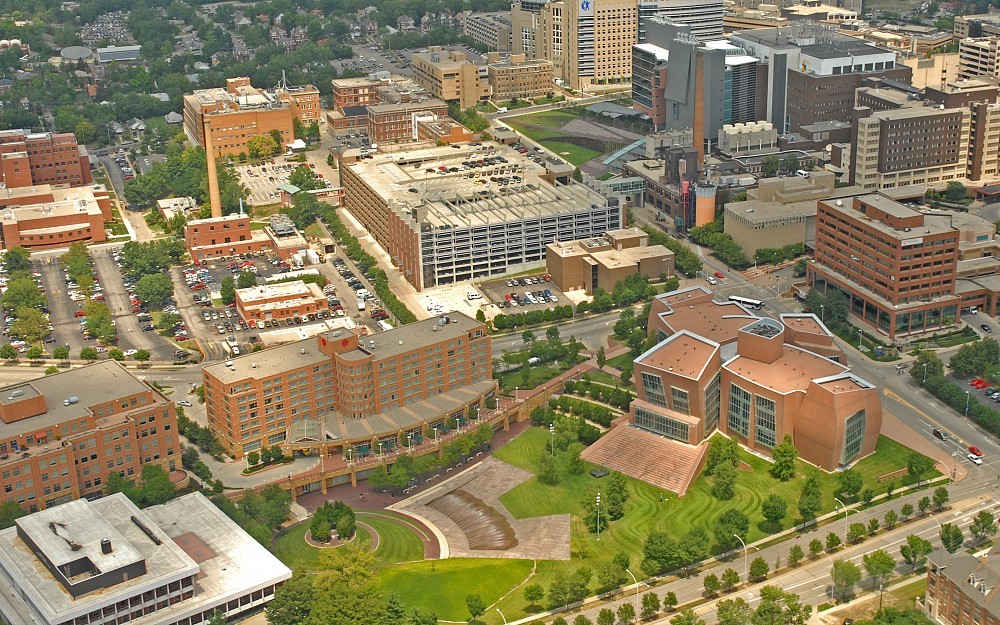 Aerial view of the UC Medical Campus