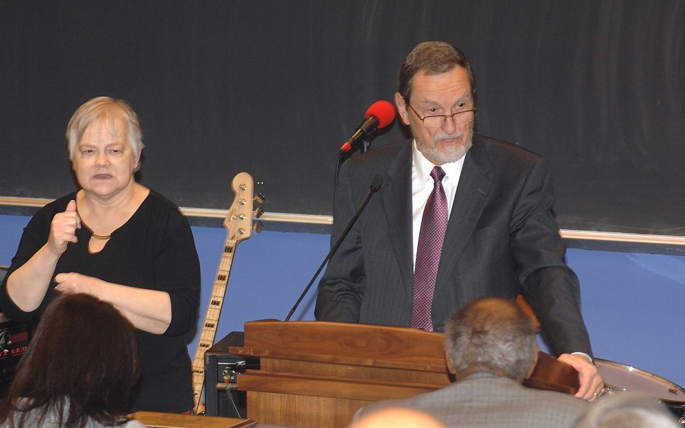 Thomas Boat, MD, dean of UC's College of Medicine, spoke at the 40th Annual Martin Luther King Jr. Memorial Celebration, hosted by UC Health. 