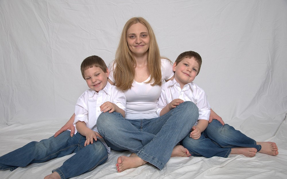 Amanda Moore with her  sons