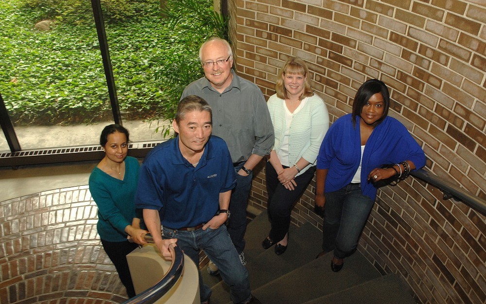 Stress Neurobiology Laboratory team members (from left): Renu Sah, PhD, Randall Sakai, PhD, James Herman, PhD, Yvonne Ulrich-Lai, PhD, and Matia Solomon, PhD.