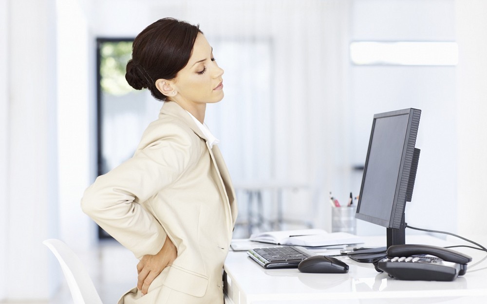 Back pain at work.