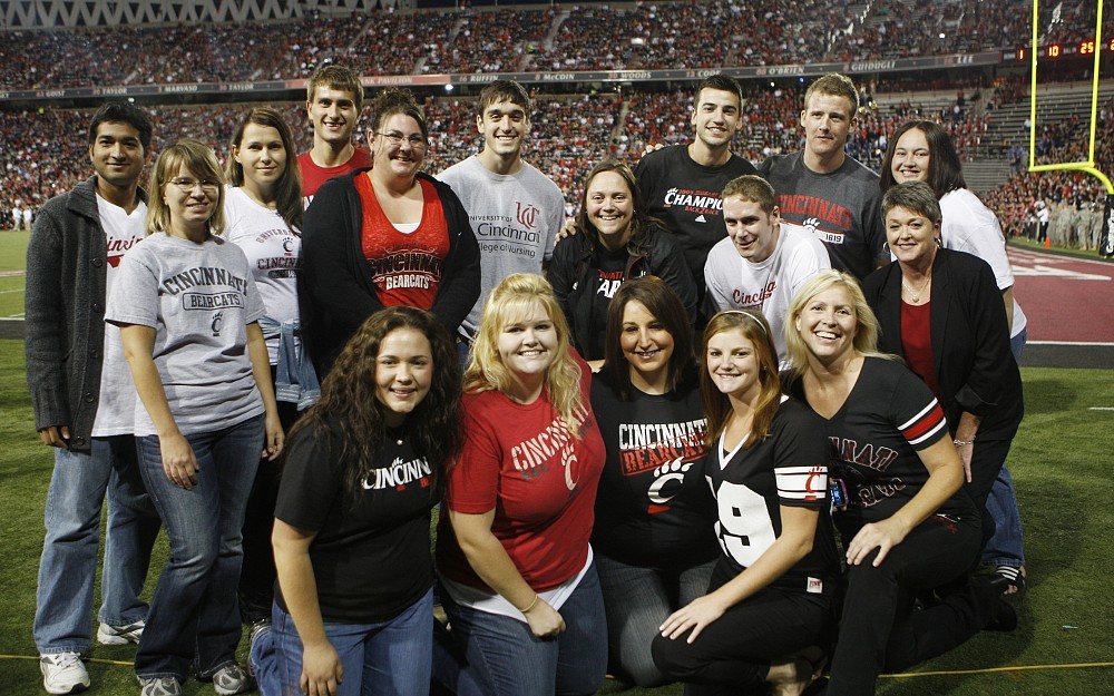 Nursing students from the UC East campus took to the field to received kudos for winning athletics inspired competition.
