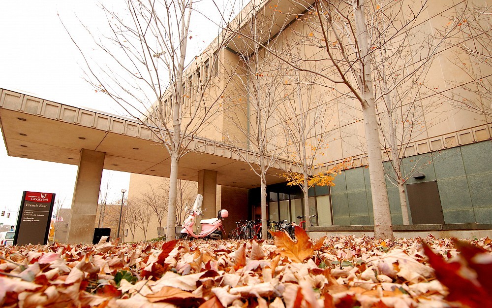 Commonly referred to as French East, the Hastings L. and William A. French Building houses UC's College of Allied Health Sciences. 