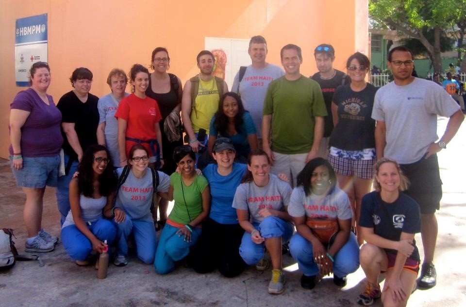 Members of Team Haiti 2013 at Bernard Mevs Project Medishare Hospital