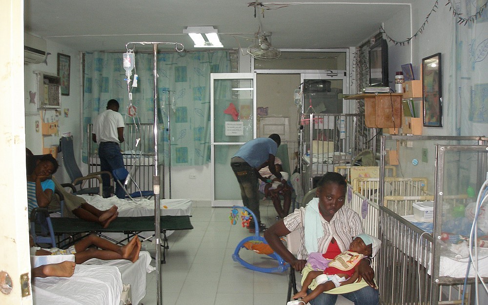 The pediatric unit at the Bernard Mev hospital in Port-au-Prince, Haiti